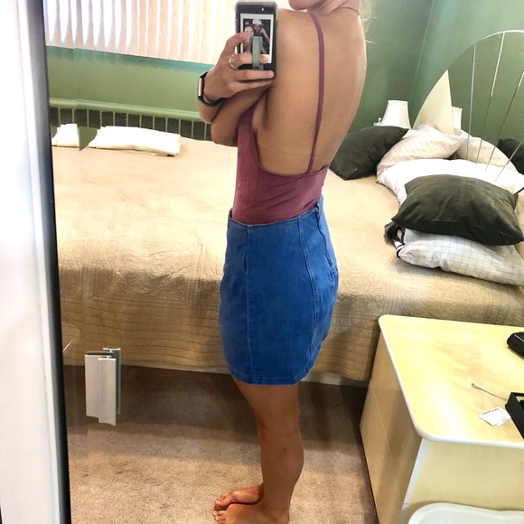 Mauve Suede Bodysuit - Picture 2 of 3